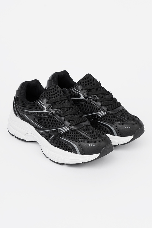 čierna Tenisky so sieťovinou i białą podeszIną