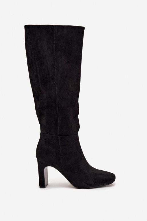 dámske čižmy s podpätkami zahriať sa čierna Zamira