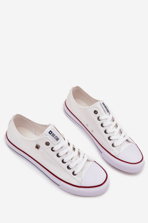 Pánske topánky na voľný čas Nízka materiál Big Star DD174500 biela farba