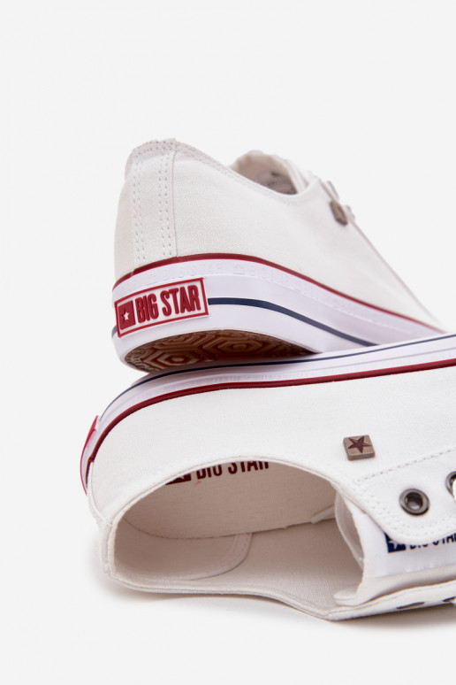 Pánske topánky na voľný čas Nízka materiál Big Star DD174500 biela farba