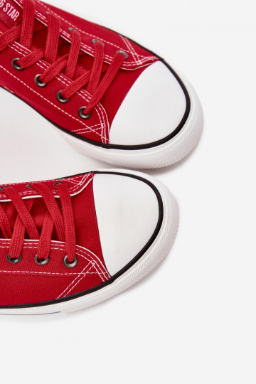 Pánske topánky na voľný čas Nízka materiál Big Star DD174502 červená