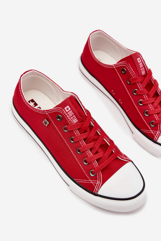 Pánske topánky na voľný čas Nízka materiál Big Star DD174502 červená