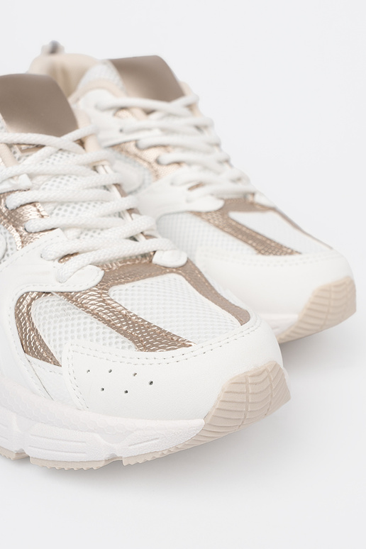 biela farba Tenisky z béžová-zlatámi InstaInkami