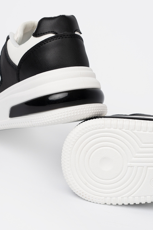 Štýlový čierna a biela Tenisky z grubą podeszIną