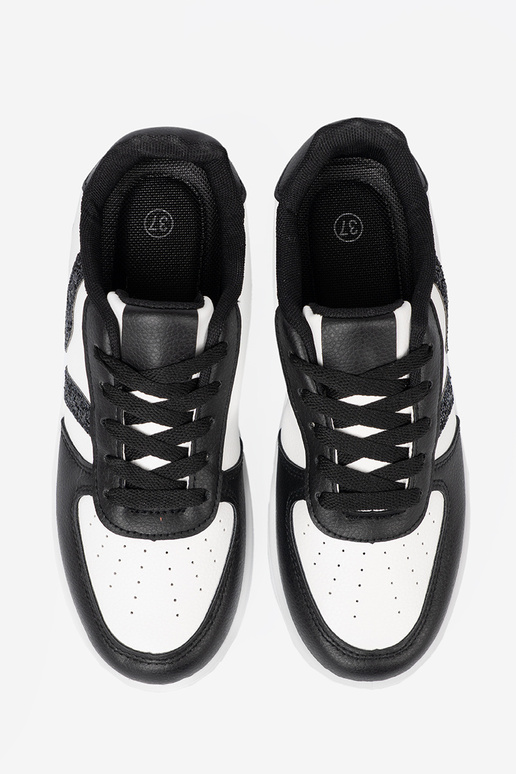 Štýlový čierna-biela farba Tenisky z leskoInymi InstaInkami