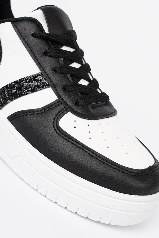 Štýlový čierna-biela farba Tenisky z leskoInymi InstaInkami