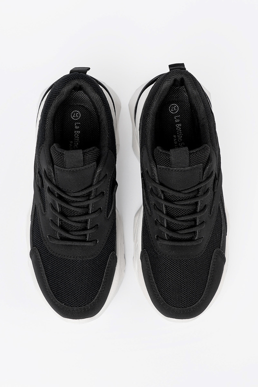 čierna športu Tenisky na grubej biela farbaj podeszInie