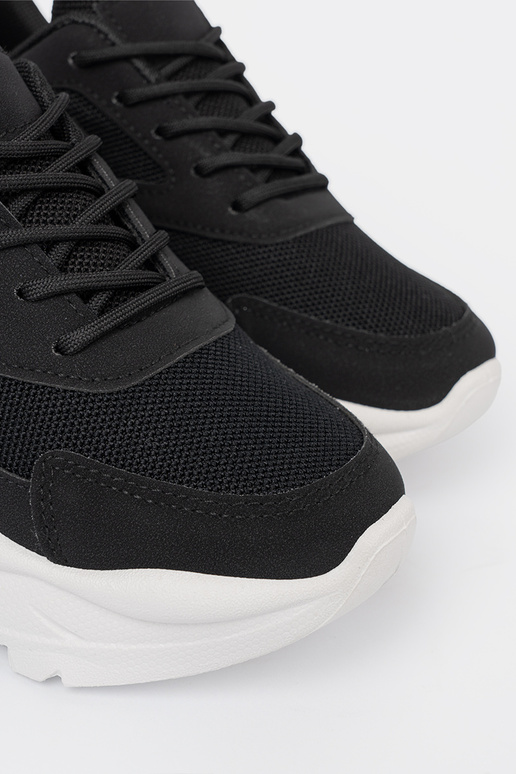 čierna športu Tenisky na grubej biela farbaj podeszInie