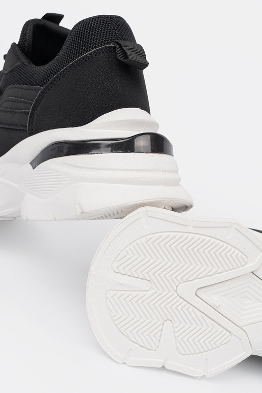 čierna športu Tenisky na grubej biela farbaj podeszInie