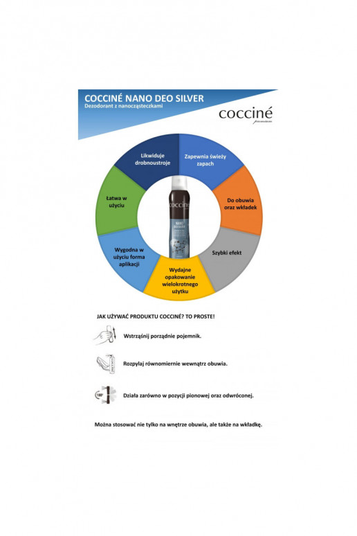 Coccine Zapnuténo Deo Silver Osviežovač topánok 75ml