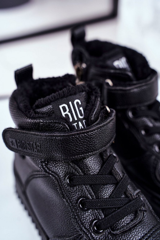 deti zahriať sa Športový štýl topánky Big Star GG374040 čierna