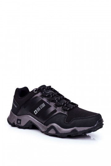 Pánske turistické topánky Big Star Outdoor čiernej farby GG174269
