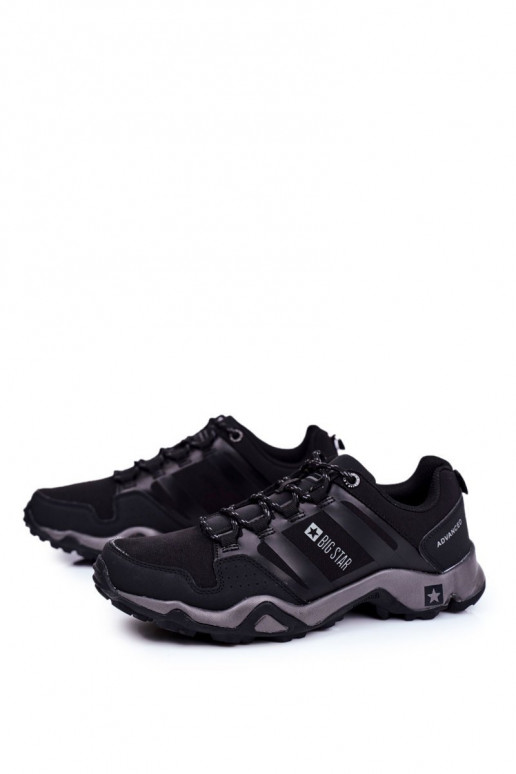 Turistické topánky pre mužov Big Star Outdoor čierna GG174269