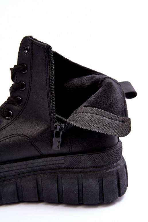 zahriať sa Kožené bežná obuv Zapnuté Hrad Big Star MM274625 čierna