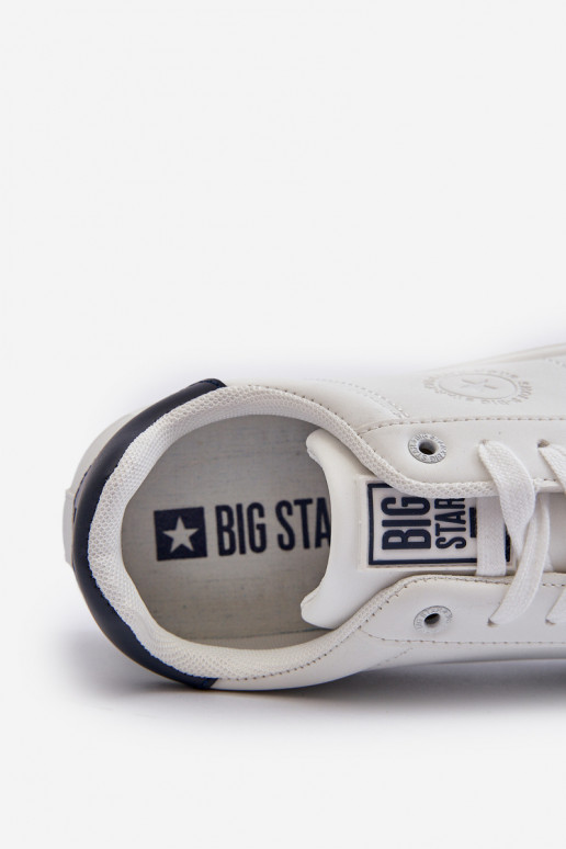 Nízka Pánske topánky na voľný čas z eko kože Big Star NN174282 biela farba