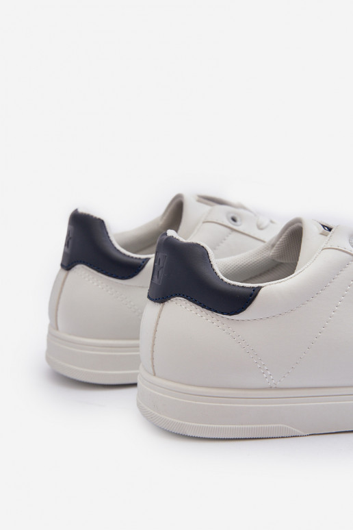 Nízka Pánske topánky na voľný čas z eko kože Big Star NN174282 biela farba