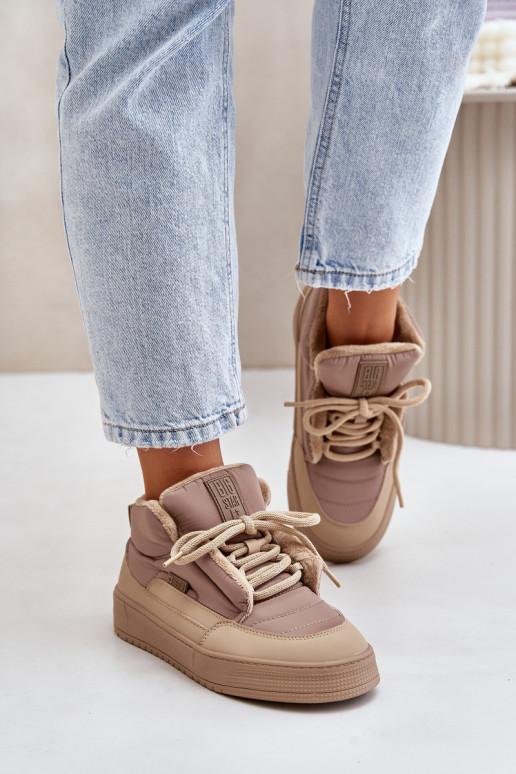 Snehule Dámske Big Star OO274A532 béžová Snehule Dámske Big Star OO274A532 béžová