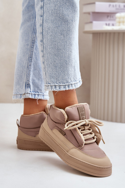 Snehule Dámske Big Star OO274A532 béžová Snehule Dámske Big Star OO274A532 béžová