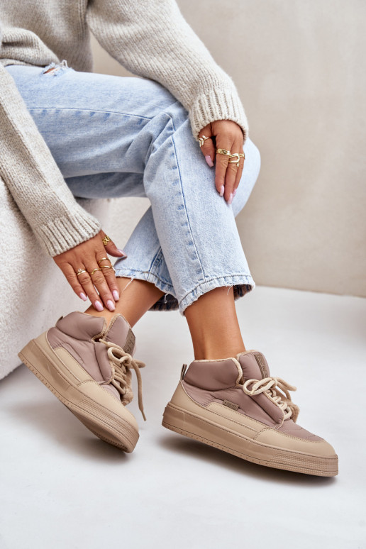 Snehule Dámske Big Star OO274A532 béžová Snehule Dámske Big Star OO274A532 béžová