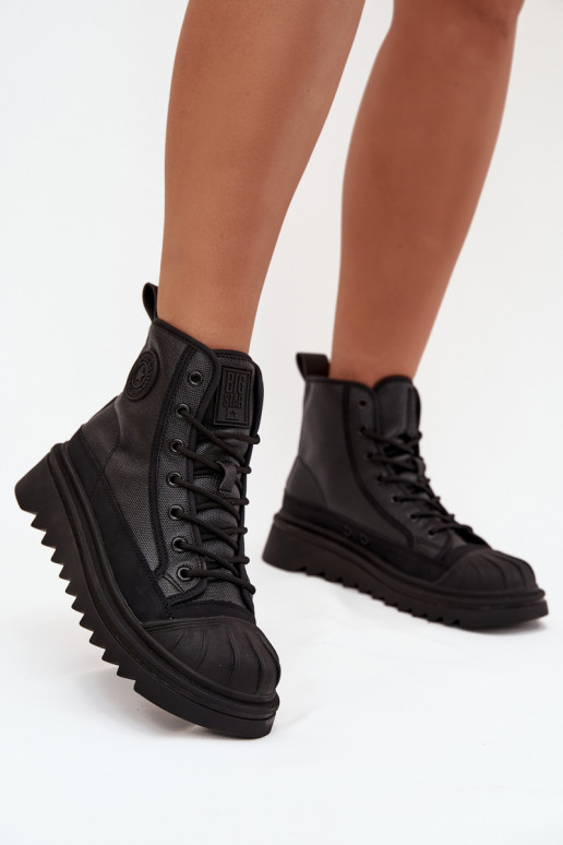 ležérne topánky s čižmami Dámske zahriať sa Big Star OO274A355 čierna