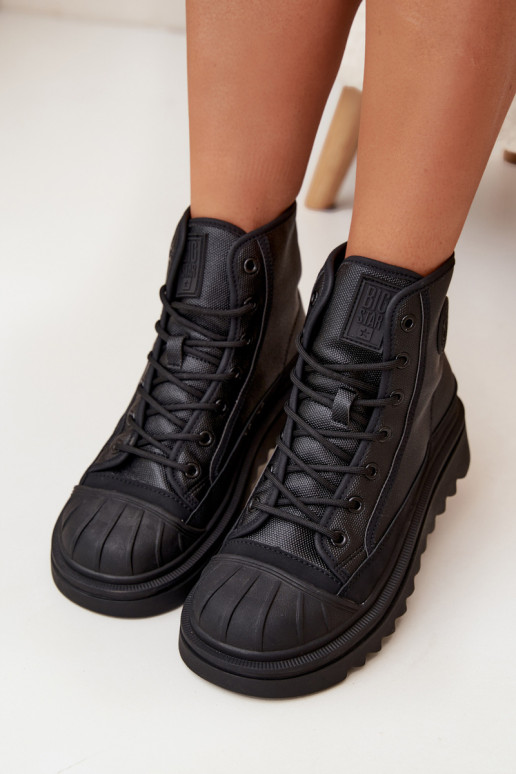 ležérne topánky s čižmami Dámske zahriať sa Big Star OO274A355 čierna