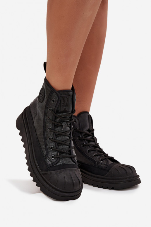 ležérne topánky s čižmami Dámske zahriať sa Big Star OO274A355 čierna