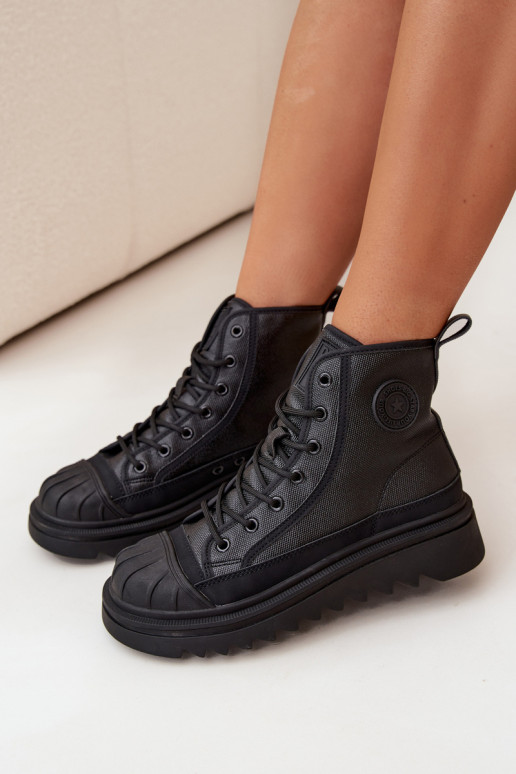 ležérne topánky s čižmami Dámske zahriať sa Big Star OO274A355 čierna