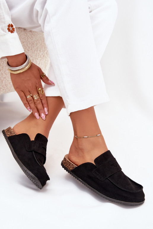 Papuče Dreváky Dámske s platformou čierna Nivalia