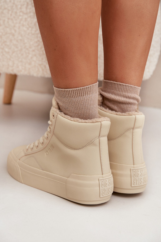zahriať sa Bežná obuv s platformou Big Star OO274795 béžová