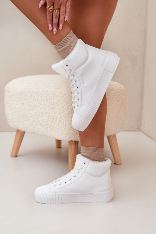 zahriať sa Bežná obuv s platformou Big Star OO274794 biela farba
