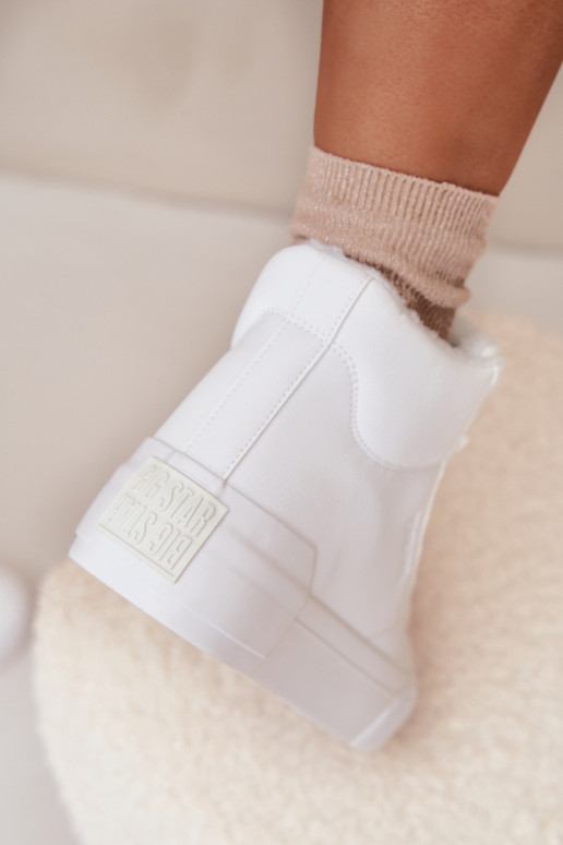 zahriať sa Bežná obuv s platformou Big Star OO274794 biela farba