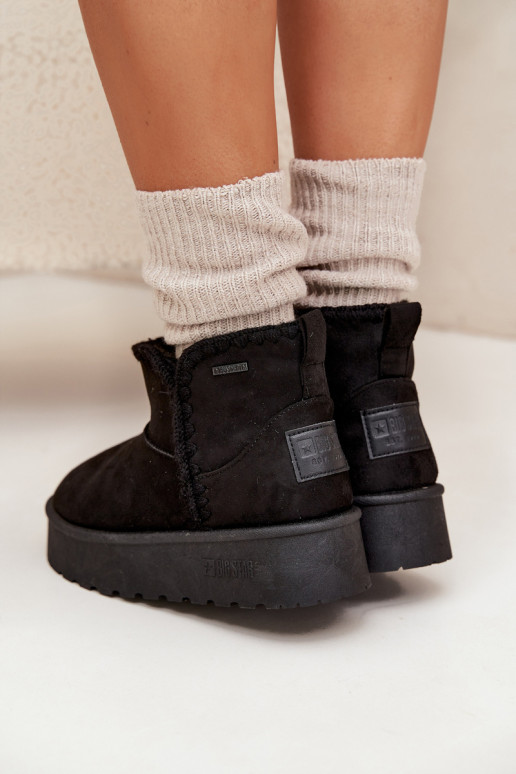 Snehule Dámske s platformouPrzeszyciami Big Star SS274128 čierna