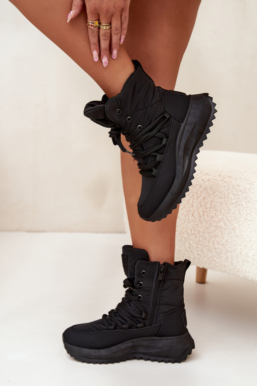 Snehule Dámske Zapnuté Hrad Big Star SS274059 čierna