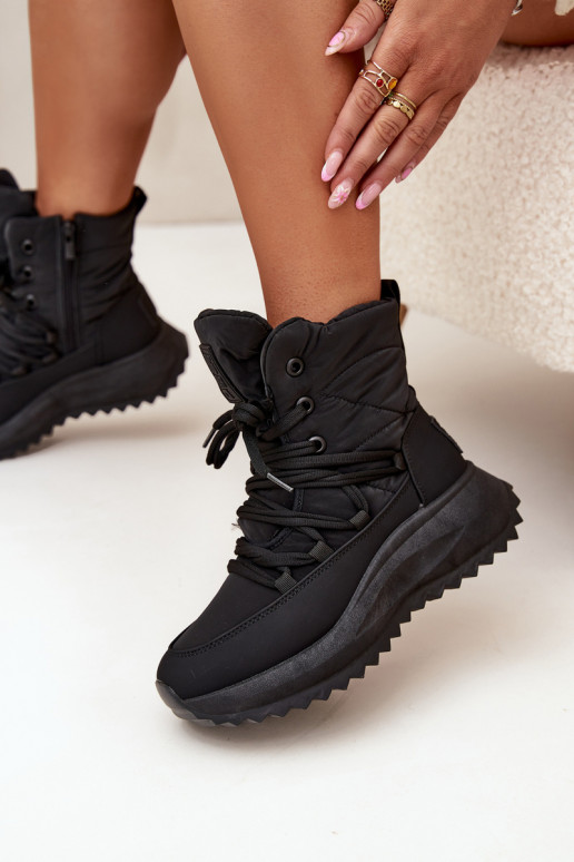 Snehule Dámske Zapnuté Hrad Big Star SS274059 čierna