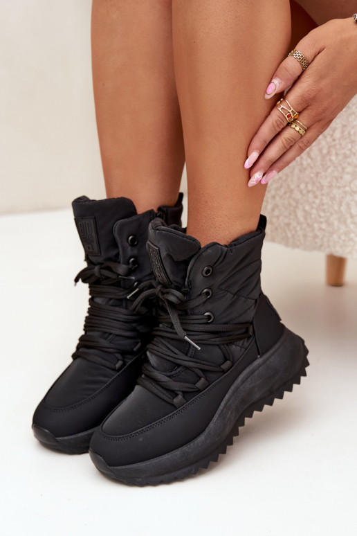 Snehule Dámske Zapnuté Hrad Big Star SS274059 čierna