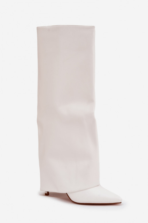 zahriať sa čižmy s tenkými podpätkamiINyIniniętą CholeInką biela farba Tamonia