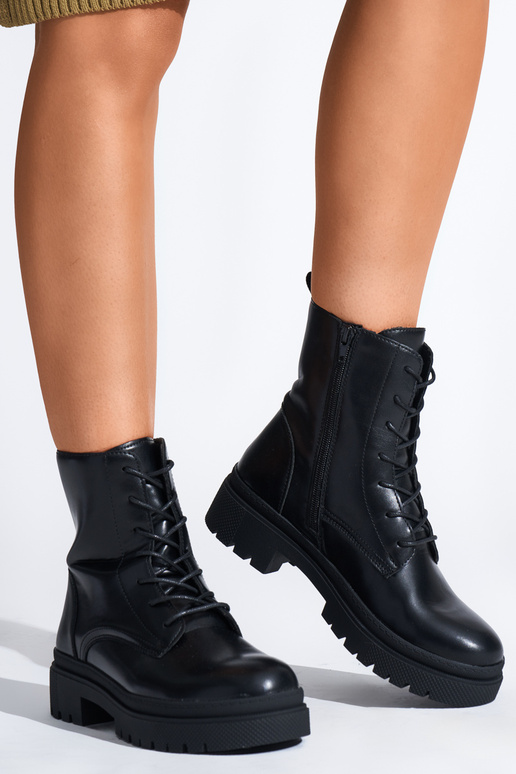 čierna čipkovaný dámske čižmy