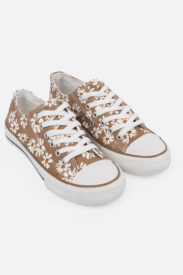 béžová Dámske čižmy In kvety