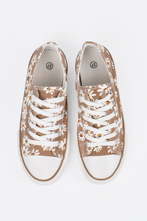 béžová Dámske čižmy In kvety