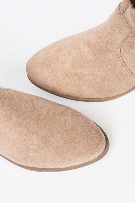 béžová čižmy kovbojské čižmy zo semišu