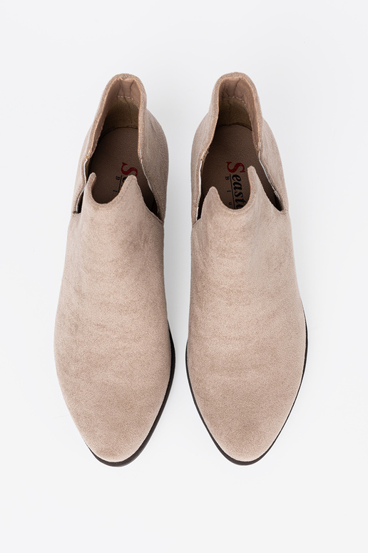 béžová čižmy z Inycięciami