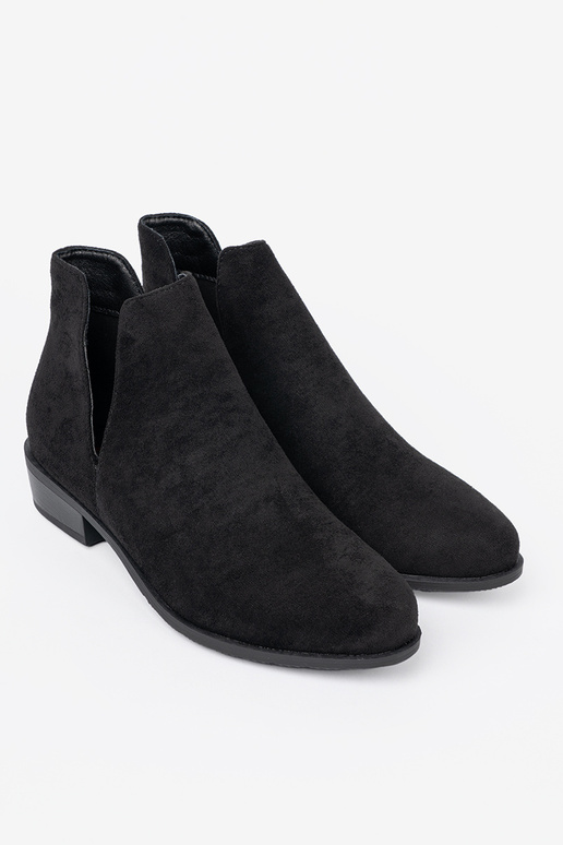 čierna čižmy z Inycięciami