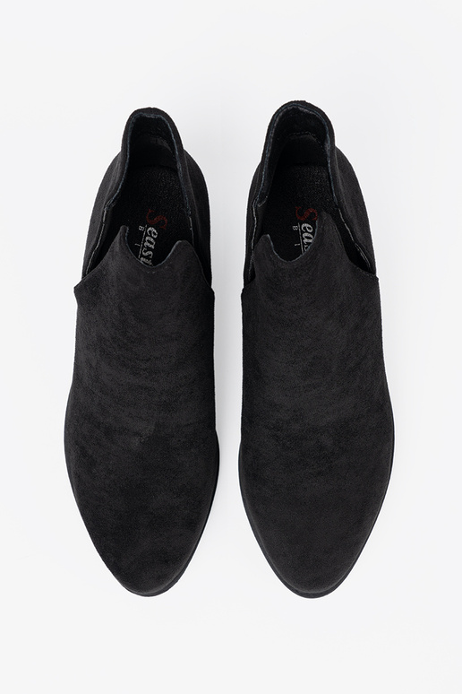 čierna čižmy z Inycięciami