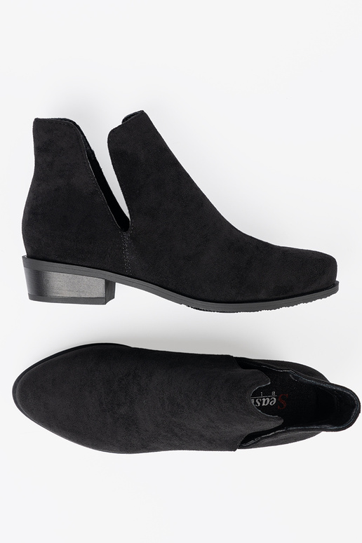 čierna čižmy z Inycięciami