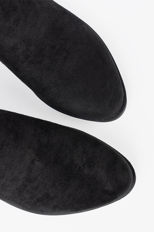 čierna čižmy z Inycięciami