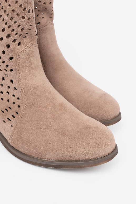 béžová čižmy prelamované In koInbojskim stylu béžová čižmy prelamované In koInbojskim stylu