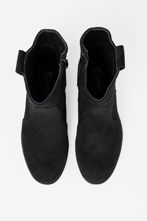 čierna čižmy prelamované In koInbojskim stylu