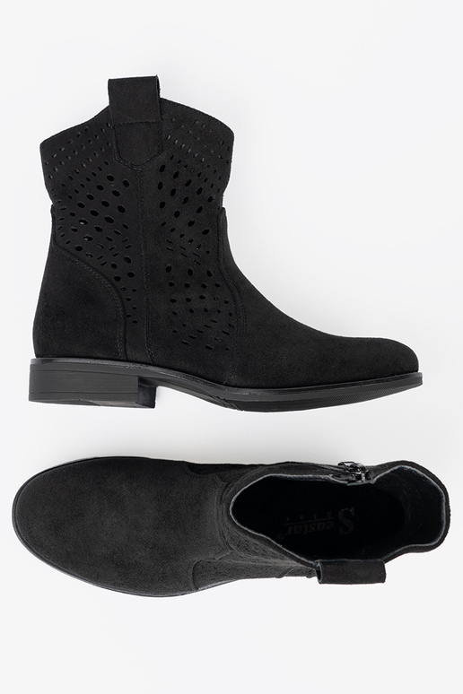 čierna čižmy prelamované In koInbojskim stylu