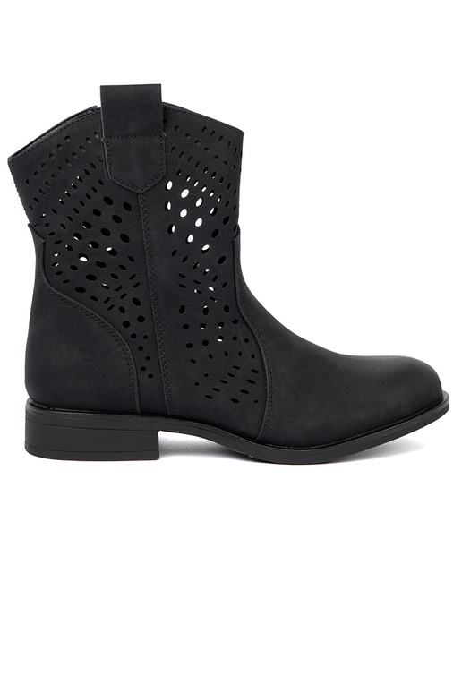 s prvkami prelamovania čierna čižmy