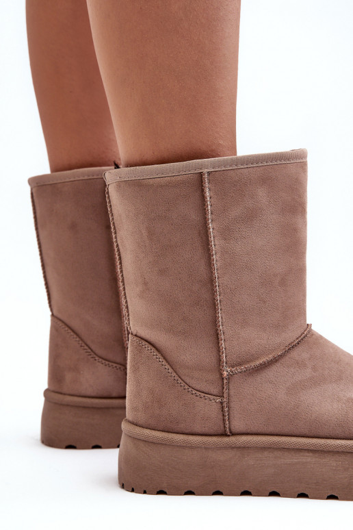 Dámske Snehule s kožušinou béžová Abrams